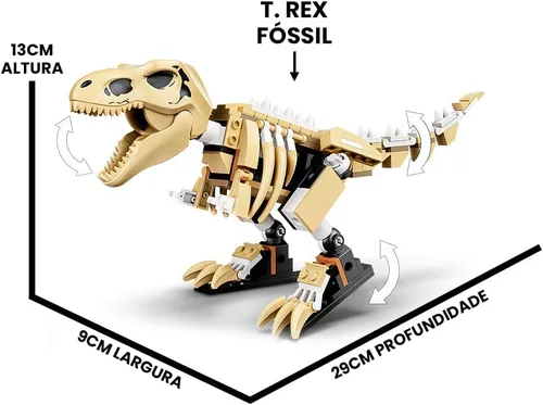 Miniatura 3 de LEGO Jurassic World T. rex Dinosaur Fossil Exhibition 76940 Kit de construcción; juego de juguete genial para niños; nuevo 2021 (198 piezas)