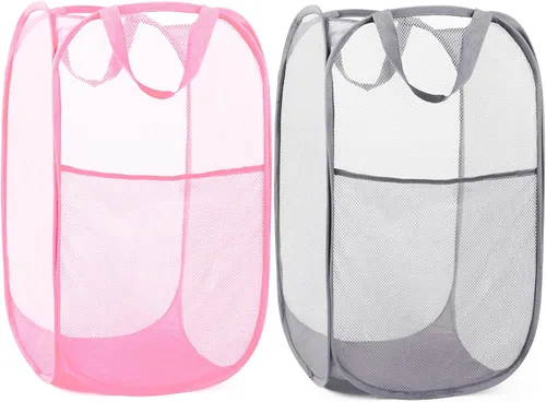 Miniatura 11 de Cestas plegables duraderas para lavandería, cesta desplegable resistente a desgarros para lavandería, cesta de ropa plegable con asas de transporte