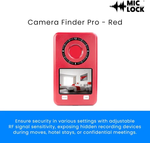Miniatura 2 de Mic-Lock Camera Finder Pro - Detector de cámara oculta antiespía con infrarrojos (IR) - Asegura tu espacio (rojo)