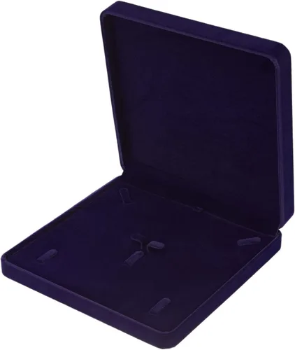 Miniatura 6 de LETURE Caja de joyería de terciopelo, caja de regalo de terciopelo para pulsera, collar, aretes, anillo (azul)