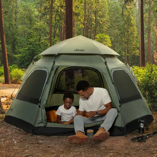 Miniatura 2 de Delta Children - Tienda de campaña instantánea desplegable para 4 personas Jeep Compass con bolsa de transporte, estacas y líneas de sujeción