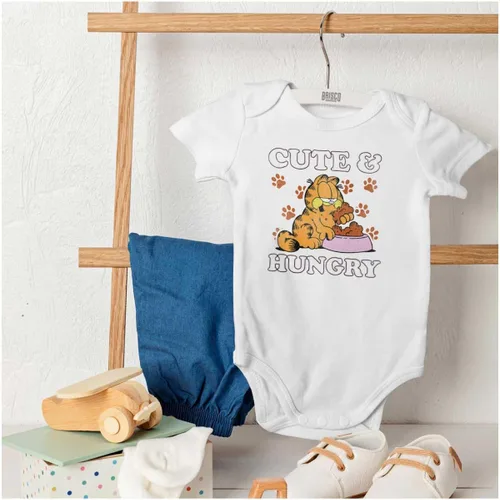 Miniatura 4 de Brisco Brands Garfield - Body de bebé lindo y hambriento de dibujos animados para niñas