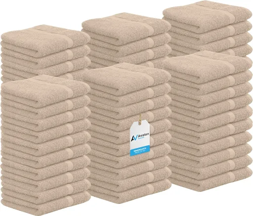 Miniatura 13 de Avalon Towels Toallitas de Algodón – (Paquete de 60) Tamaño 12x12 Pulgadas, 100% Algodón Hilado en Anillo, Toallitas Faciales Suaves y Absorbentes