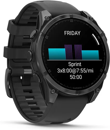 Miniatura 8 de PlayBetter Garmin Fenix 8 AMOLED (47mm, 1.4") (Gris pizarra/Negro) Reloj inteligente multideporte GPS con pantalla táctil de 1.4", faro LED AMOLED
