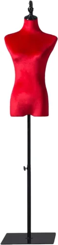 Miniatura 10 de Female Mannequin Torso with 140-185 Cm Adjustable Height Stand, Shoulders 39 Cm /Bust 86 Cm / Waist 64 Cm / Hip 84 Cm(Brown,with arms)