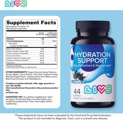 Miniatura 4 de LIVS Vitaminas gomosas (soporte de hidratación - Paquete de 2)..