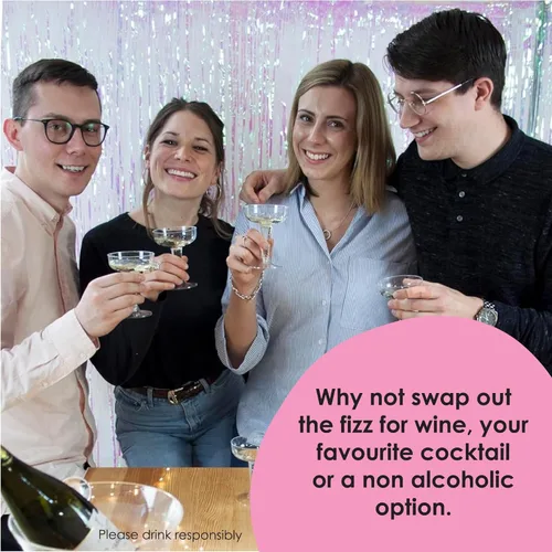 Miniatura 6 de Talking Tables Prosecco Pong - Juego de fiesta de beber, incluye bolas, juegos para despedida de soltera, noche de niñas, cumpleaños, despedida