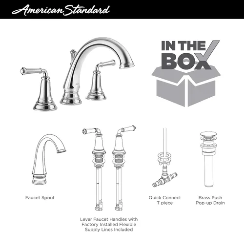 Miniatura 3 de American Standard 7052807.002 Delancey - Grifo de baño de 2 manijas de 8 pulgadas, 1.2 GPM, cromado