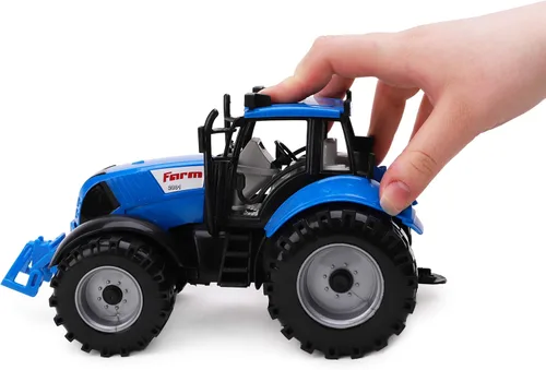 Miniatura 2 de Toyland Tractor agrícola accionado por fricción con sombrero de apertura, disponible en rosa, azul, rojo y verde (azul)