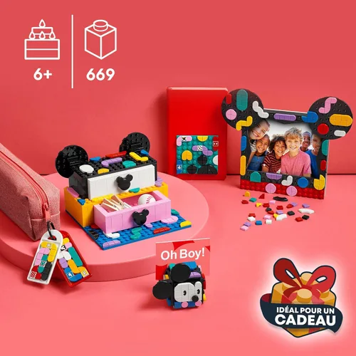 Miniatura 2 de Lego DOTS Disney Mickey Mouse y Minnie Mouse - Caja de proyecto de regreso a la escuela 41964 Kit de bricolaje; para niños creativos a partir de 6