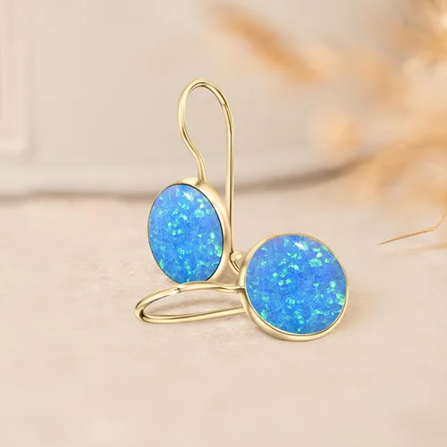 Miniatura 29 de 14K Gold Gemstone Drop Earrings - Birthstone Dangle - Solid Yellow Gold Dangle Earrings - Dainty Handmade Wedding Jewelry - Perfect Bridal or