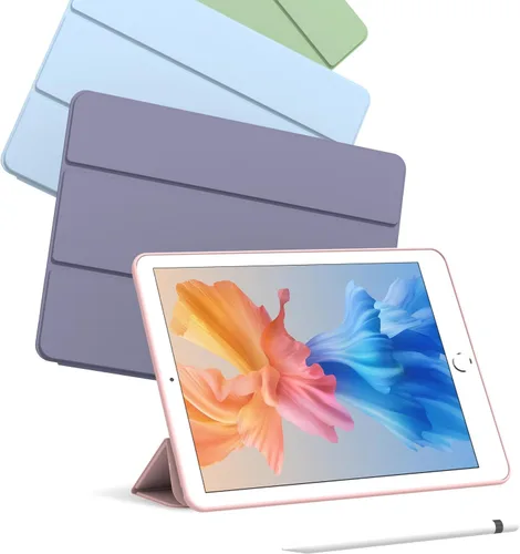 Miniatura 8 de Funda para iPad de 9.7 pulgadas 2017/2018, ligera, delgada, suave, TPU triple soporte, funda de reposo/encendido automático para iPad 9.7 5ª/6ª