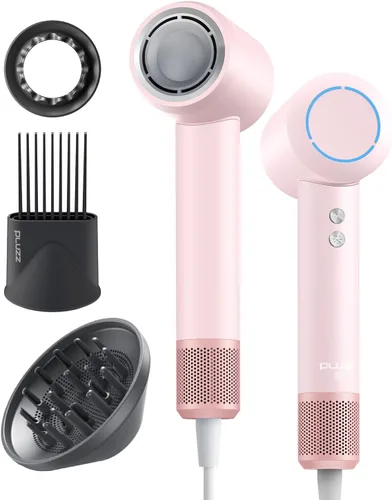 Miniatura 18 de Secador de pelo profesional con difusor para cabello rizado, secador iónico negativo de 1,312.3 ft para secado rápido, motor sin escobillas de alta