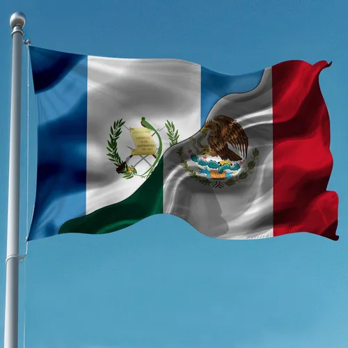 Miniatura 14 de Bandera guatemalteca de Guatemala y El Salvador de 3 x 5 pies de doble cara impresa para interiores y exteriores, bandera decorativa de tela