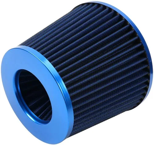 Miniatura 13 de Negro 3" 76mm Filtro de Aire de Alta Flujo con Pinza de Entrada de Aire Frío Limpiador Cono de Reemplazo Filtro de Aire Seco