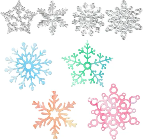 Miniatura 9 de Troqueles de Navidad para hacer tarjetas de álbumes de recortes, troqueles de corte de metal con aguja de pino, hojas de árbol de Navidad, troqueles