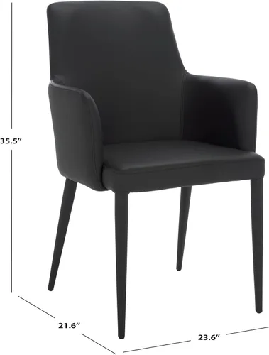 Miniatura 3 de Safavieh Home Collection Summerset Mid-Century - Silla moderna con brazos negros