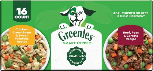 Miniatura 14 de Greenies Smart Topper Mezcla Húmeda Alta en Proteína para Perros, Receta de Pollo, Habichuelas Verdes y Batata en Caldo Vitabroth - Caldo de Hueso +