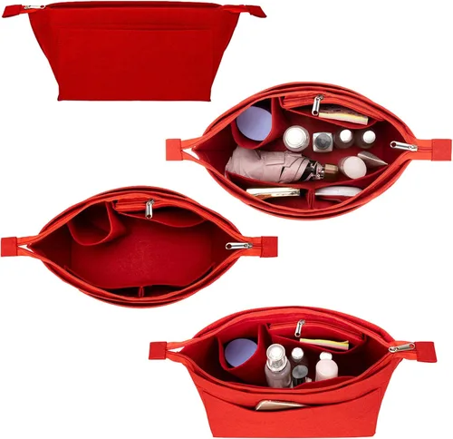 Miniatura 3 de Lckaey Organizador de inserción de bolso para Neverfull pm Shaper bolso organizador kit inserto 1070Claret-S