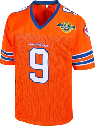 Miniatura 7 de Bobby Boucher #9 The Waterboy Adam Sandler Película Mud Dogs Bourbon Bowl Camiseta de fútbol de Adam Sandler