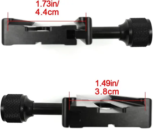 Miniatura 3 de fotoconic Adaptador de abrazadera de placa de arrendamiento rápido de tornillo de 4.724 in de 1/4 de pulgada con tornillos de 1/4-3/8 pulgadas