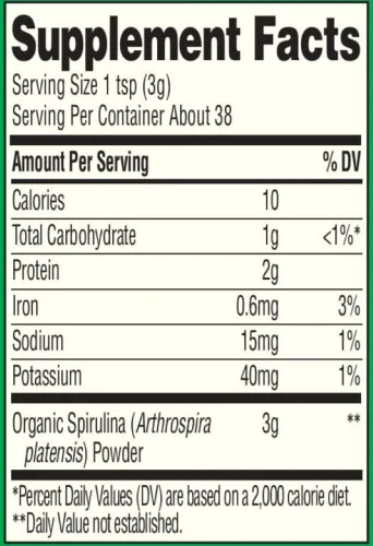 Miniatura 9 de 365 by Whole Foods Market, Superalimento orgánico de espirulina en polvo, 4 onzas