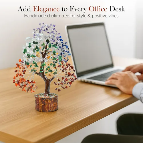 Miniatura 7 de Crocon Árbol de los Siete Chakras del Árbol de la Vida para Árboles de Feng Shui, Cristales y Piedras Curativas, Decoración para la Habitación