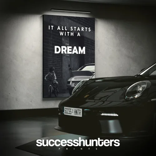 Miniatura 2 de Arte de pared motivacional para la oficina, lienzo de arte de súper auto, decoración automotriz inspiradora para los amantes de Porsche Sportscar