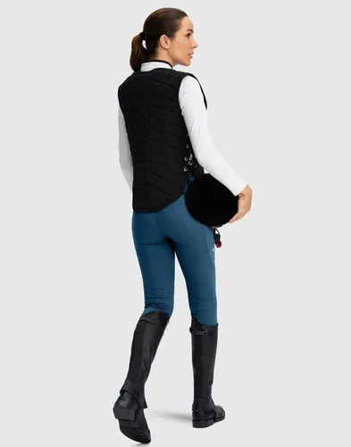 Miniatura 6 de SANTINY Pantalones de equitación para mujer con bolsillos con cremallera, mallas de asiento completo para la escuela, pantalones ecuestres