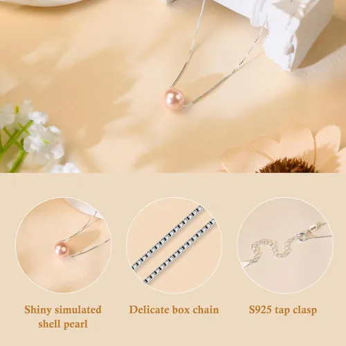 Miniatura 8 de Sereney Regalos de cumpleaños para niñas y mujeres, collar de perlas de plata esterlina como regalo de cumpleaños de 7, 9, 10, 11, 13, 15, 16, 18