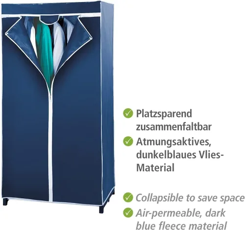 Miniatura 4 de WENKO 4381630100 Armario Aire permeable, plástico PP no tejido, 29.5 x 59.1 x 19.7 in, azul