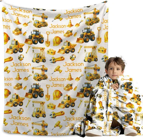 Miniatura 37 de Manta personalizada de bosque azul para niños y niñas, manta personalizada de animales salvajes, regalos para bebé, vaca, guardería, mantas