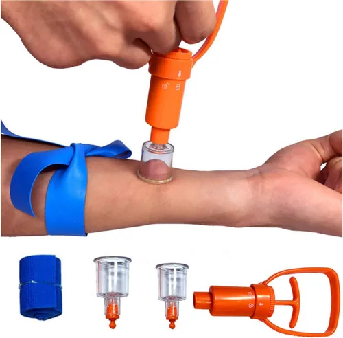 Kit para Mordedura de Serpiente, Kit para Picadura de Abeja, Suministros de Primeros Auxilios de Emergencia, Bomba de Succión Extractora de Veneno,