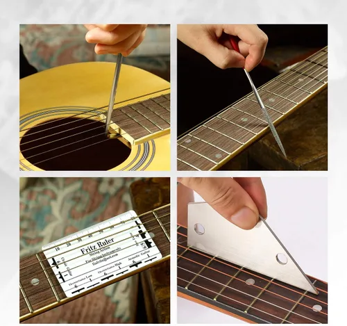 Miniatura 4 de MIFOGE Kit de herramientas de reparación de guitarra de 25 piezas con bolsa de transporte para guitarra eléctrica acústica, ukelele, bajo