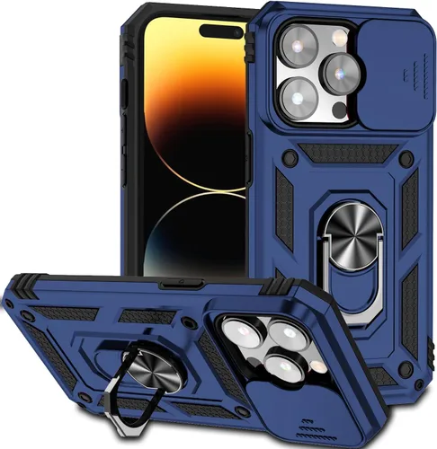 Miniatura 23 de Funda magnética compatible con iPhone 14 Pro de 6.1 pulgadas, funda magnética para iPhone 14 Pro con cubierta de cámara y soporte de grado militar