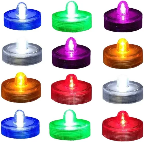 Miniatura 9 de Luz LED brillante sin llama, funciona con pilas, vela de té sumergible impermeable, decoración de jarrón bajo el agua para fiestas y bodas, paquete