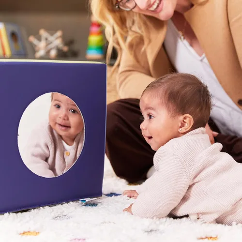 Miniatura 8 de ECR4Kids SoftZone - Cubo de espejo, juguete sensorial, tono de tierra Tono tierra