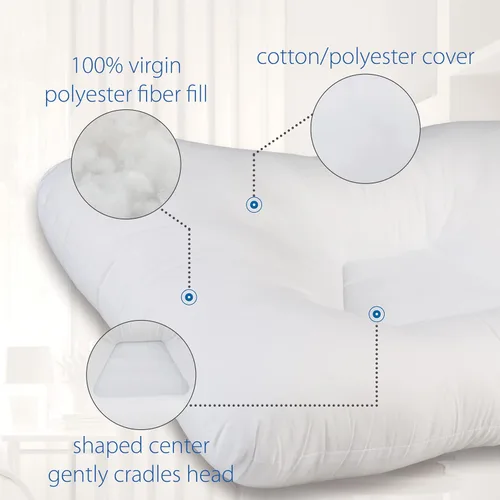 Miniatura 3 de Core Products Almohada de apoyo cervical Tri-Core y combo de núcleo de viaje, firme estándar, tamaño completo