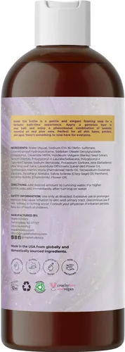 Miniatura 4 de Baño de burbujas de lavanda prémium para mujeres, burbujas de baño espumosas hidratantes para adultos con aceites de aromaterapia de manzanilla