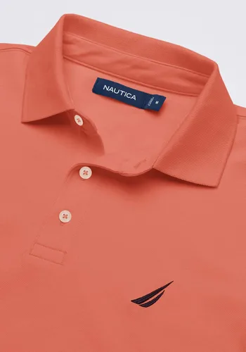 Miniatura 5 de Nautica Polo piqué de algodón elástico sólido para hombre