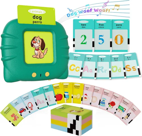 Miniatura 11 de Aullsaty Tarjetas didácticas parlantes para niños de 1 a 5 años, 536 palabras visuales mejoradas con 6 canciones, juguetes sensoriales Montessori
