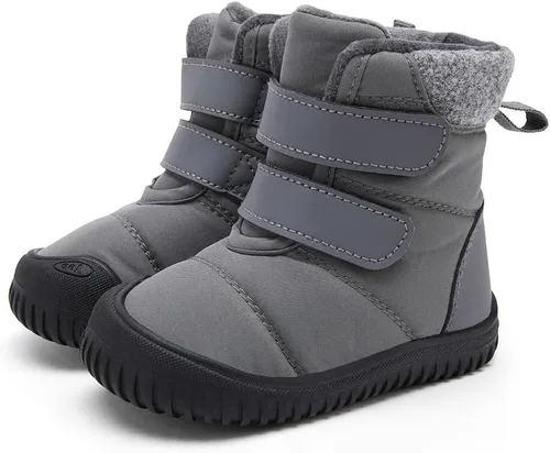 Miniatura 52 de BMCiTYBM Botas de nieve de invierno para bebés y niños pequeños, de piel sintética, cálidas, antideslizantes, zapatos para primeros pasos