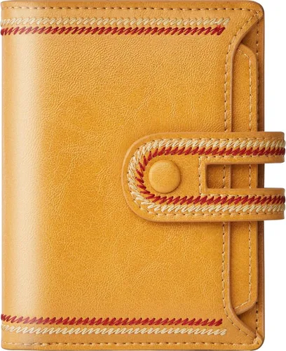 Miniatura 25 de TFKGS Tarjetero de crédito para mujer, cartera RFID de cuero para mujer con bloqueo de cremallera, llavero para tarjetas de acordeón, regalos