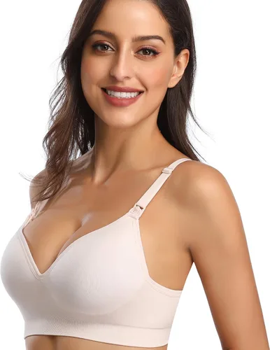 Miniatura 5 de Sujetador de maternidad para dormir para mujer, brasier de lactancia sin varillas, 3 Ro, paquete de 4