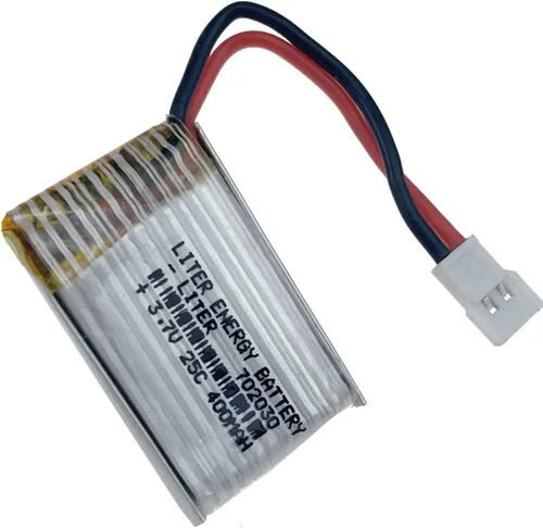 Miniatura 2 de 3.7V 400mAh 702030 Li Batería de litio para alta ampliación 25C Drone Batería para Syma X11 X11C WLToys V911S A120 Hubsan X4 H107L