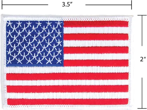 Miniatura 3 de WAYDA Paquete de 4 parches de bandera estadounidense, emblema de uniforme para planchar o coser, parche de gancho de moral