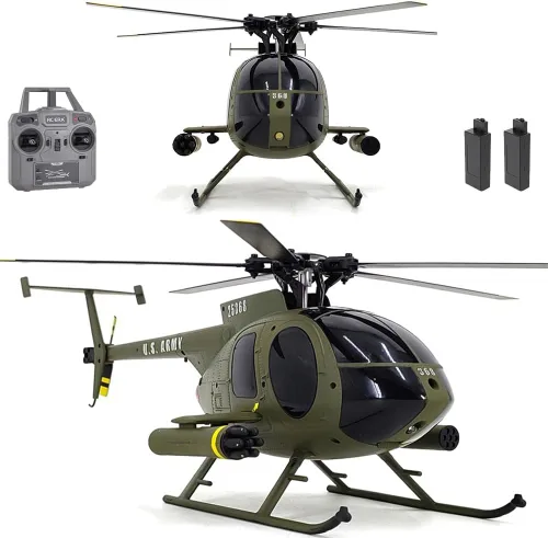 335MM MD500 C189 Helicóptero de control remoto Añadir flujo óptico Posicionamiento RC Aviones 2Baterías RC Heli Rotor único No Ailerons Mantener