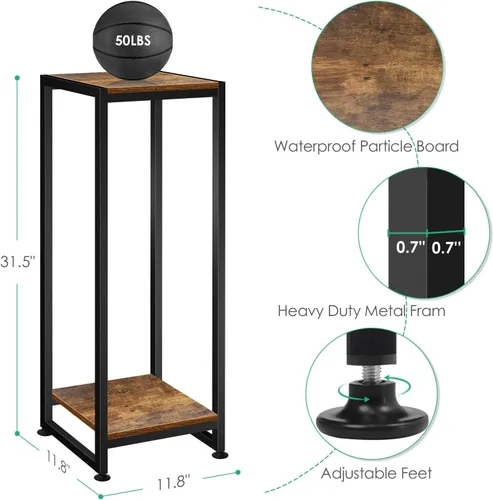 Miniatura 3 de Lilybud- lily Soporte para plantas de interior, 31.5 pulgadas de alto, soporte de pedestal de madera resistente para interiores y exteriores