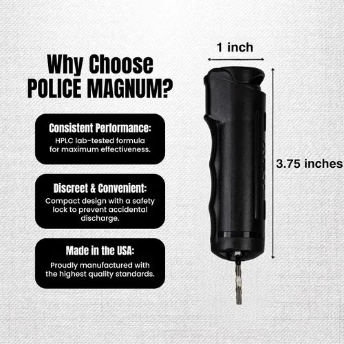Miniatura 6 de Police Magnum Alarma de seguridad personal y spray de pimienta Combo de autodefensa para mujeres, sirena ruidosa de 135 db con luz y máxima fuerza