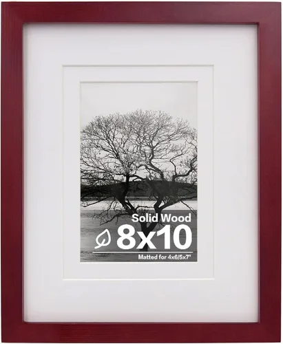Miniatura 73 de Egofine - Portarretratos de 4 x 6 pulgadas, de madera maciza con plexiglás, para fotos de 3.5 x 5 con paspartú o de 4 x 6 sin paspartú, para colocar